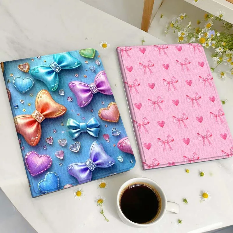 

Pink Cartoon Bow Heart For Samsung Galaxy Tab A A7 A8 A9 A11 S6 S11 Lite Plus 10.1 10.4 10.5 Inch 2022 2025 Tablet Case