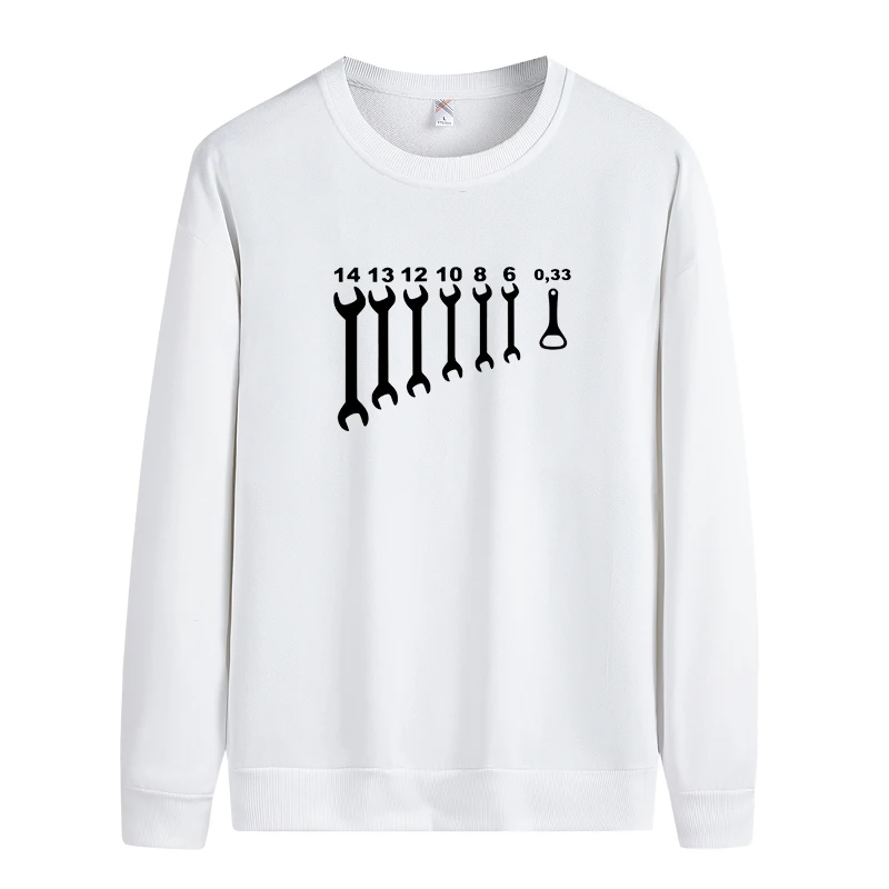 

Men's thin hoodie autumn and winter trend long sleeved round neck printed casual hoodie simple and loose sports fashion pullover