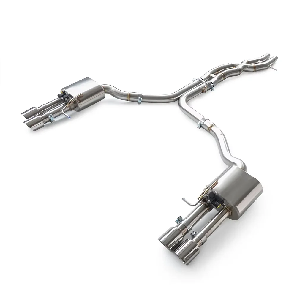 High Performance Exhaust System Muffler for A4 B8 3.2L V6 2007-2012 Stainless Valvecontrolled Catback Exhaust Pipe