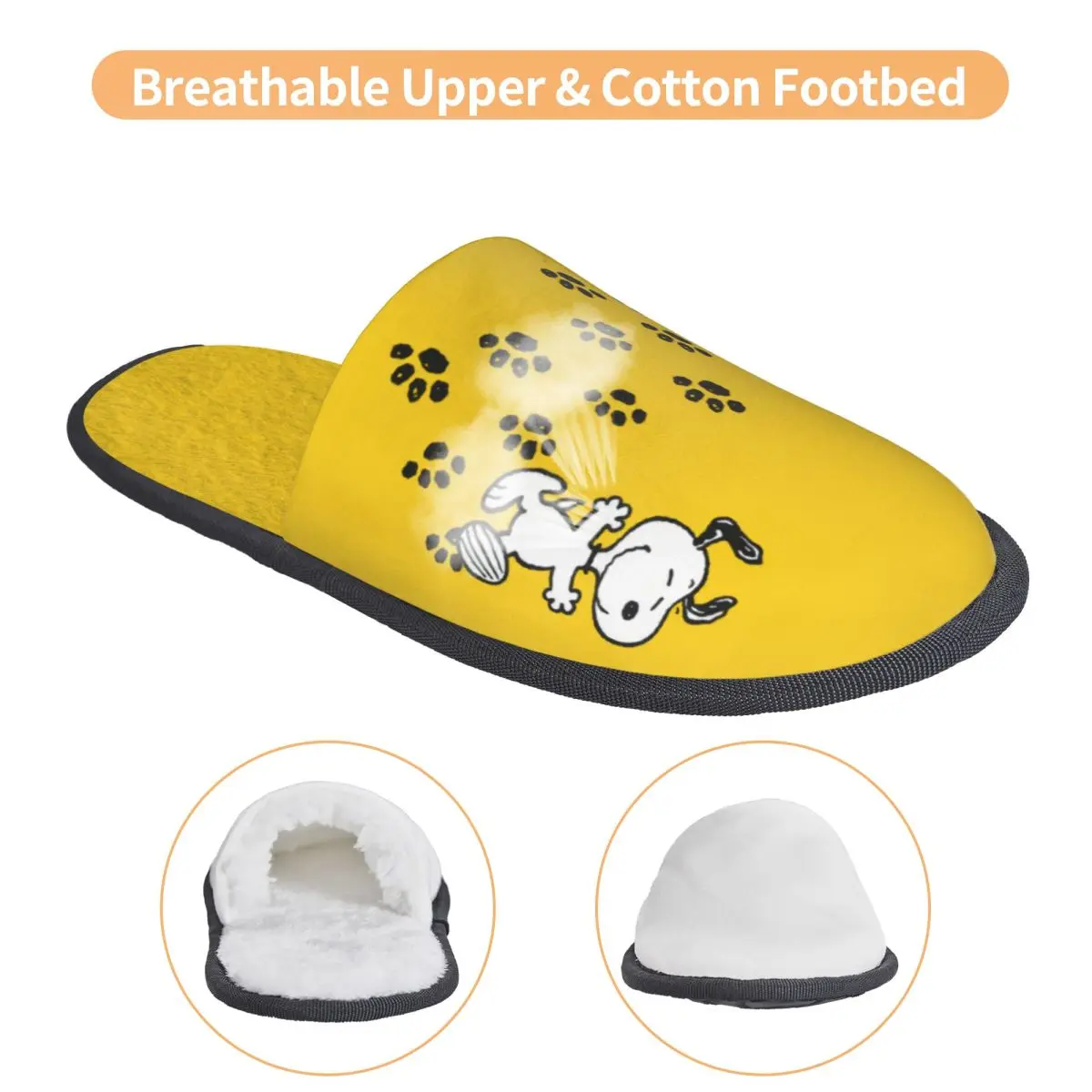 Pantofole in Memory Foam con stampa della zampa di cane personalizzate Snoopys pantofole comode da casa calde da donna