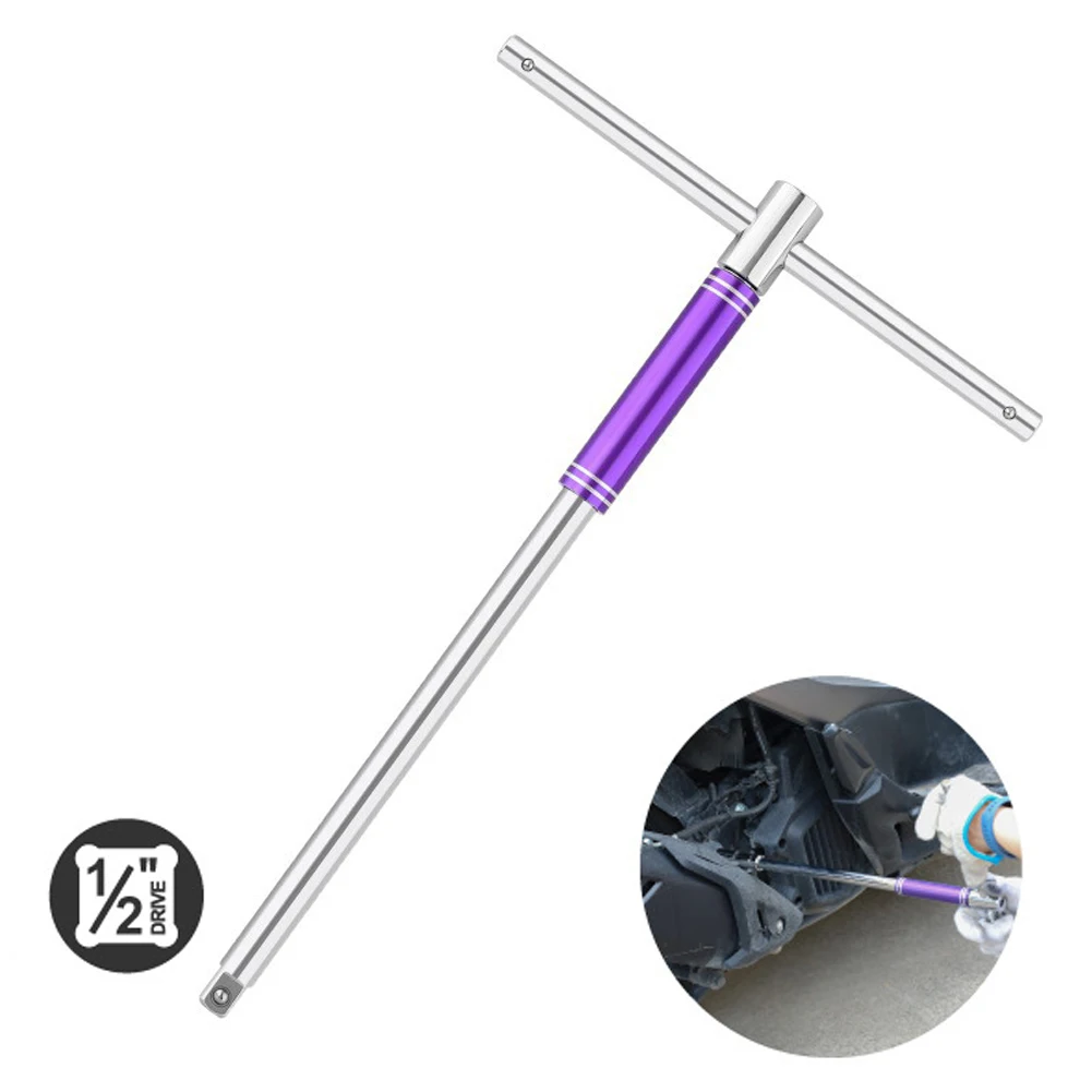 378*248*16mm 1 2 Drive Extension Bar 360 Degree Rotating Handle 360 Rotating Handle Adjustable Sliding Mechanism
