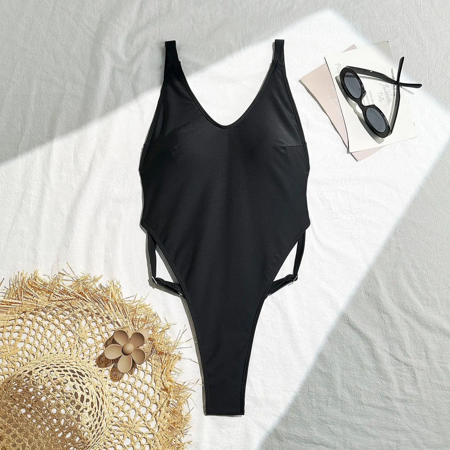 Sexy tanga simples maiôs uma peça sem costas biquínis femininos roupa de banho roupas de praia bodysuits tankini trikini