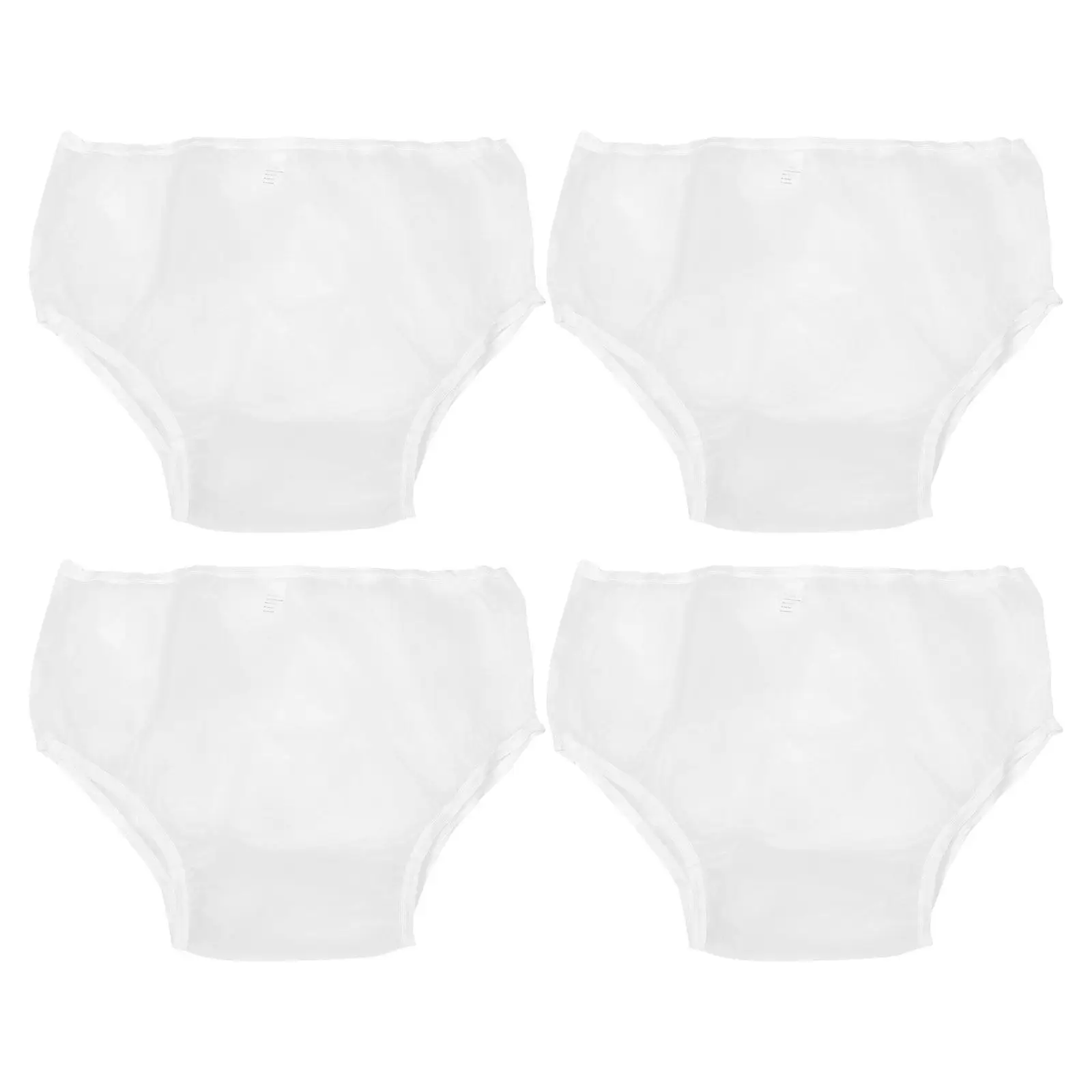 4Pcs Adult Leakproof Waterproof Incontinence Pants Reusable Pull-on Diaper Cover Senior Absorbent Underwear Diapers Cover