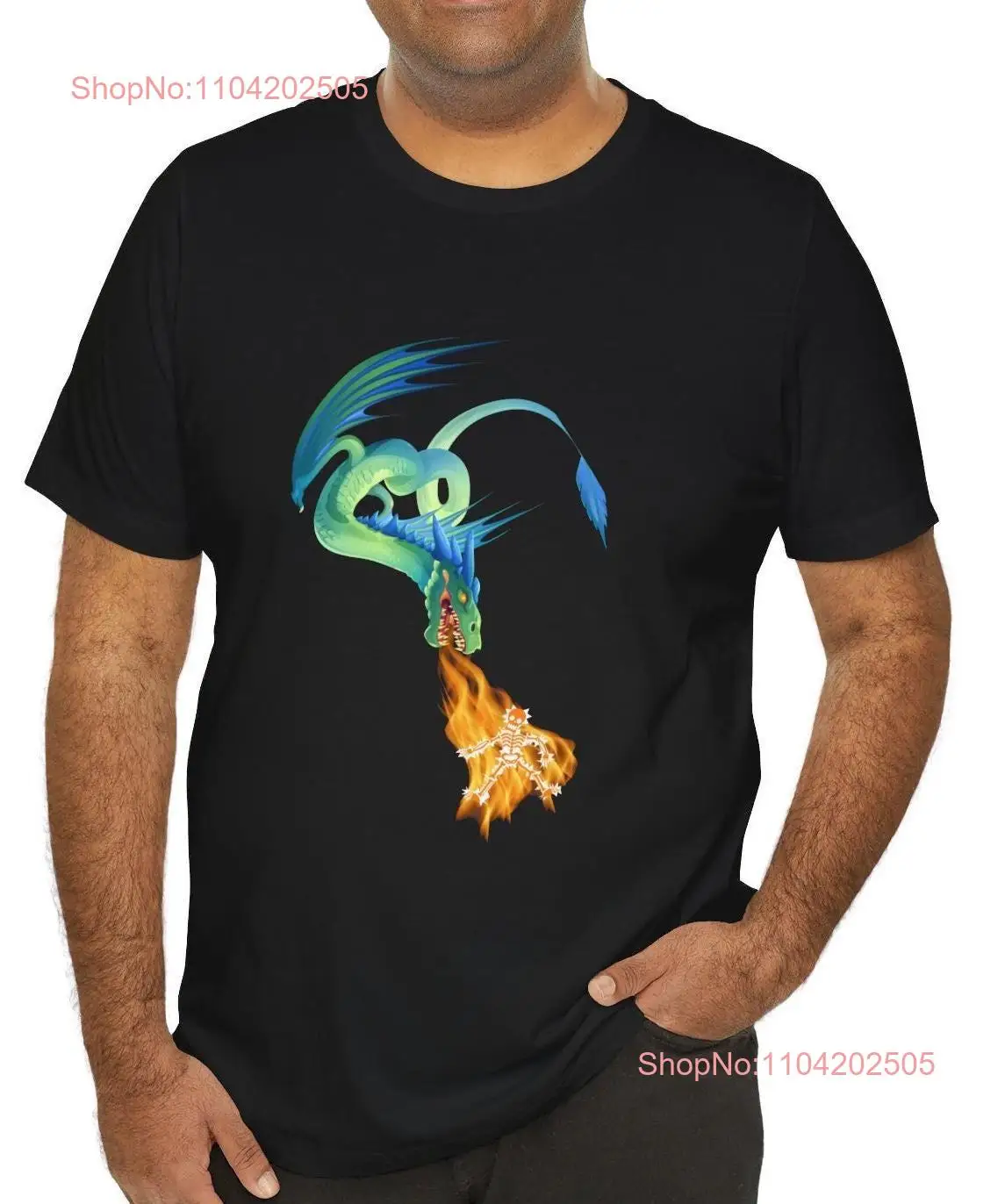 t shirt dragon skeleton DTG with Unique Design attractive printing technique for buyers looking original gifts