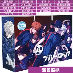 Japanese Anime Blue Lock Lucky Gift Bag Isagi Yoichi Bachira Chigiri Cartoon Characters Postcard Poster Stickers Cosplay Gift