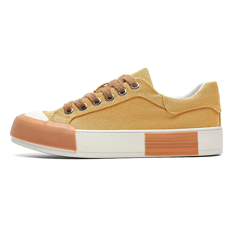 

Men Canvas Shoes Casual Lace Up Sneakers Summer Fashion Breathable Vulcanize Shoes Rubber Flats Outdoor Autumn Casual Man Shoes