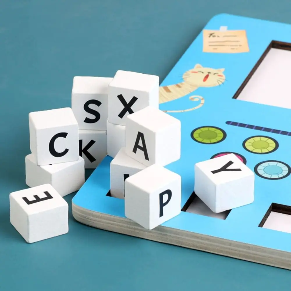 

Alphabet Classification Alphabet Learning Building Blocks Education Cognition Wooden Puzzle Educational DIY Cartoon