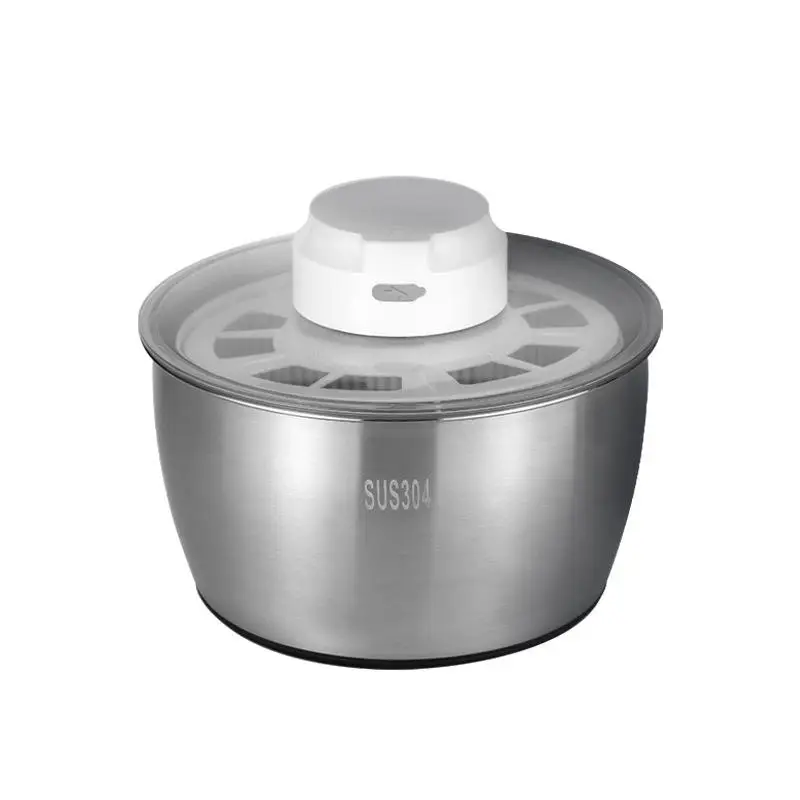 

Электрическая спиннер для салата из нержавеющей стали, сушилка, перезаряжаемая машина для обезвоживания, очиститель для фруктов и овощей, инструмент