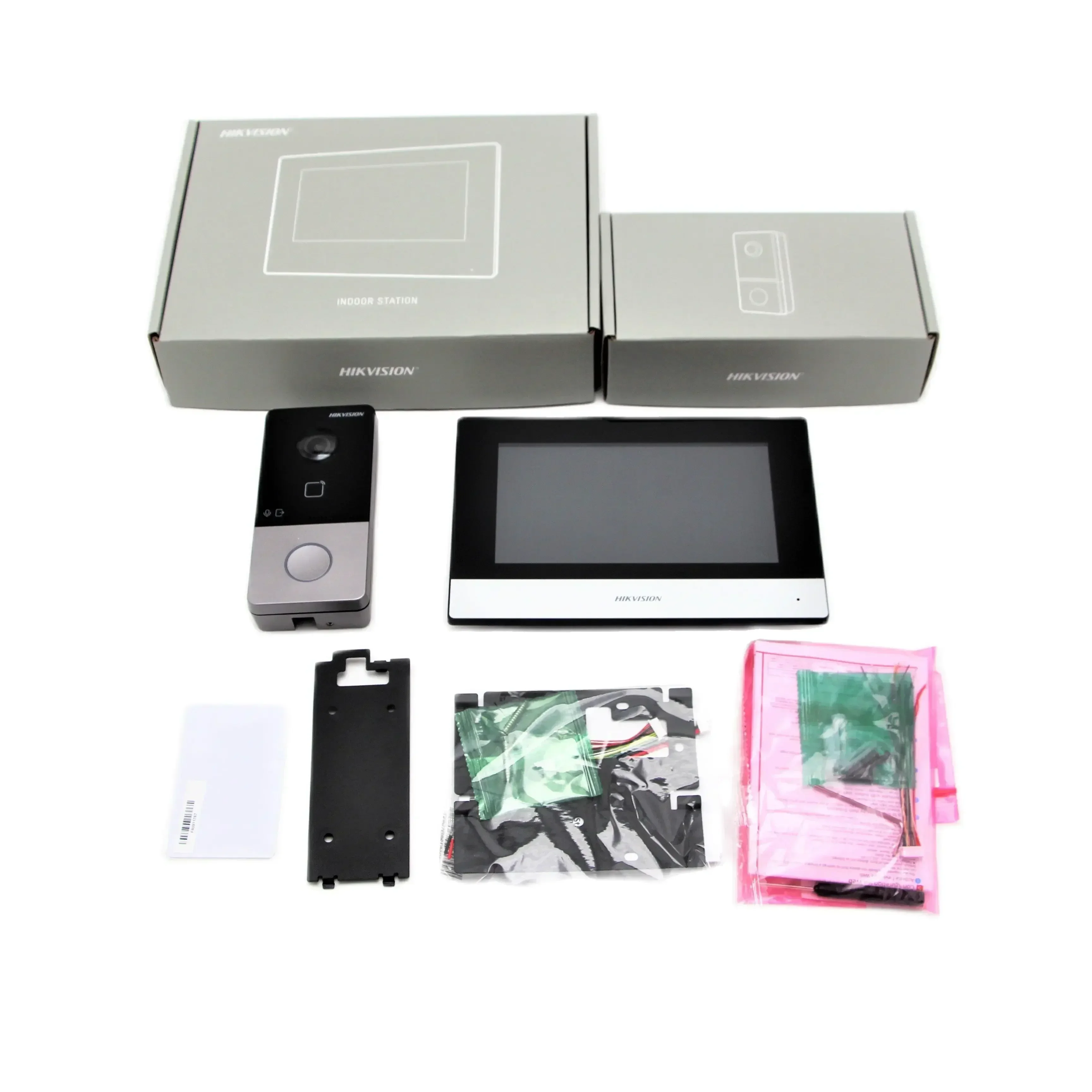 US.EU IP Video Intercom Kit DS-KIS603-P(C) يشمل DS-KV6113-WPE1 + DS-KH6320-WTE1 POE محطة باب جرس الباب WIFI مراقب