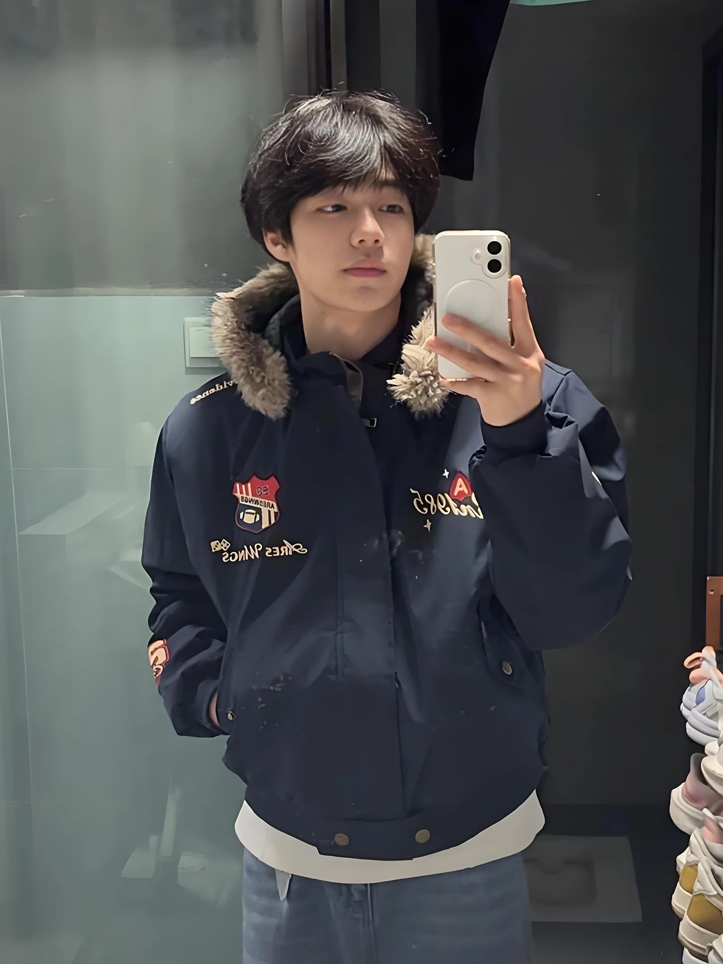 

Теплый хлопковый джинт со съемным меховым воротником и капюшоном, мужское зимнее пальто в американском стиле, повседневная рабочая одежда Jaet