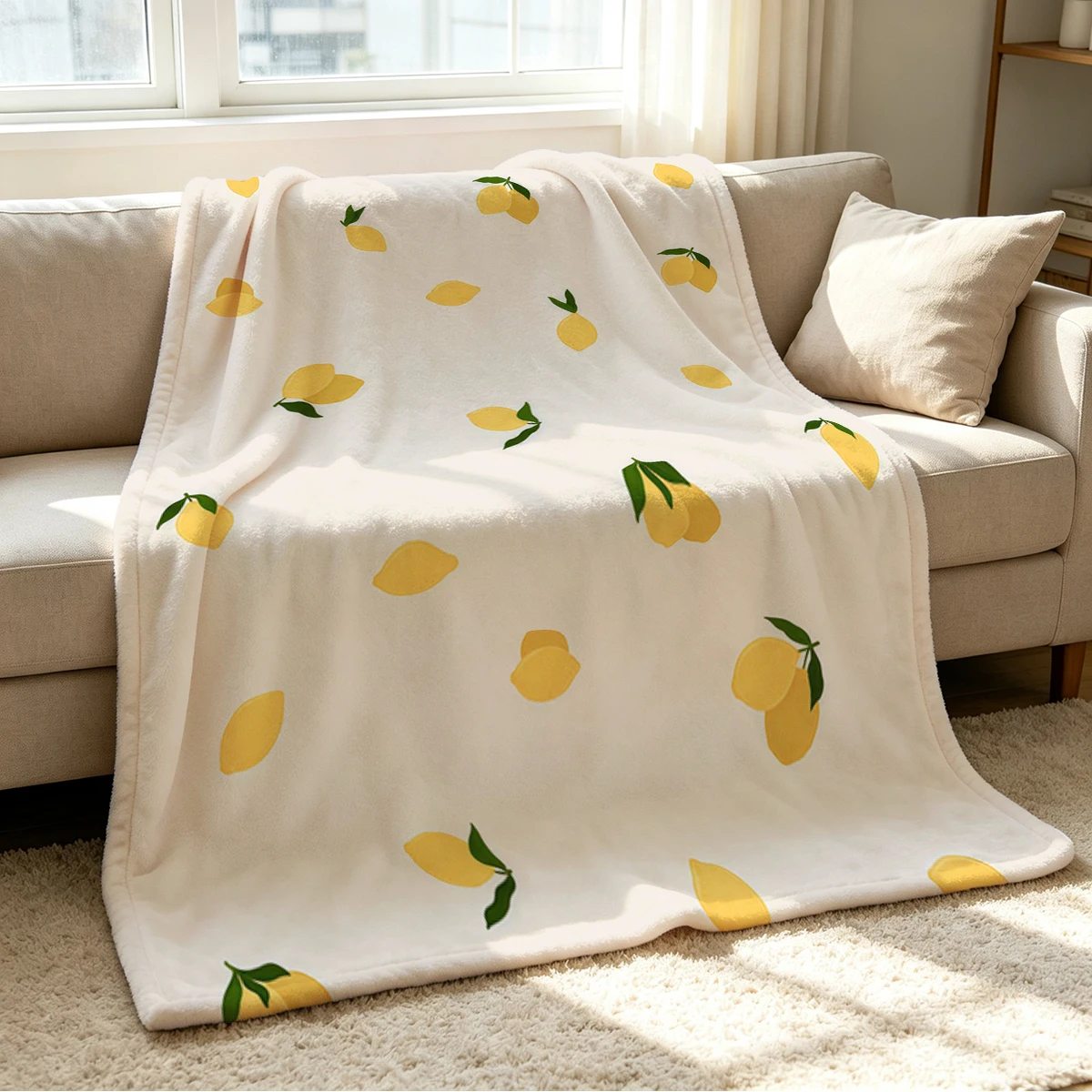 Lemon Drop Blanket Soft Cozy Throw for Sofa Bed Festive Holiday Decor Gift for Kids and Adults,Lightweight and Warm