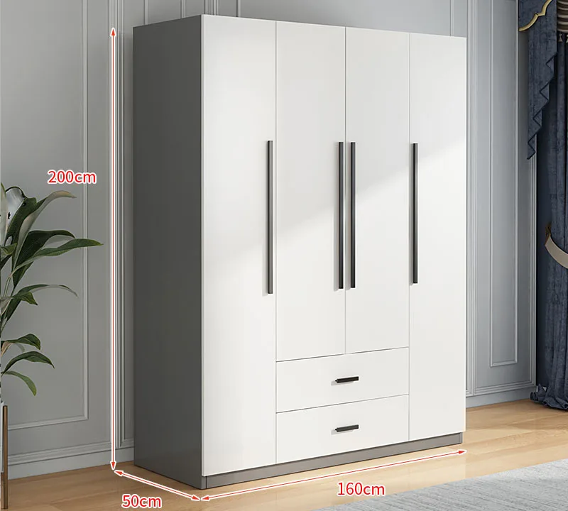 غرفة نوم منزلية قابلة للتخصيص، خزانة تخزين بسيطة، خزانة ملابس للأطفال في لوح حبيبي للإيجار، شقق صغيرة، باب من الخشب الصلب #5