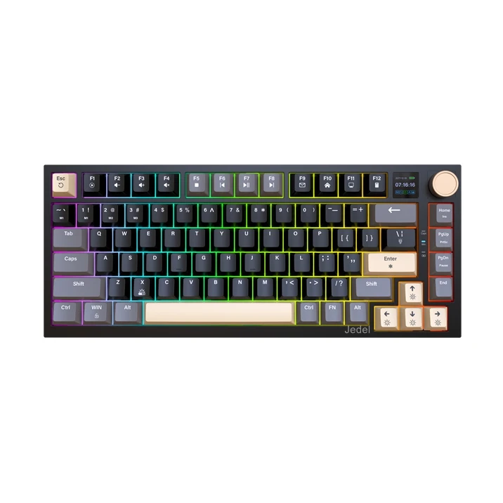 Hot Swappable 81 Keys Gasket Gaming Keyboard BT 2.4GHz Wireless Type C 3in1 RGB Backlit Keyboard