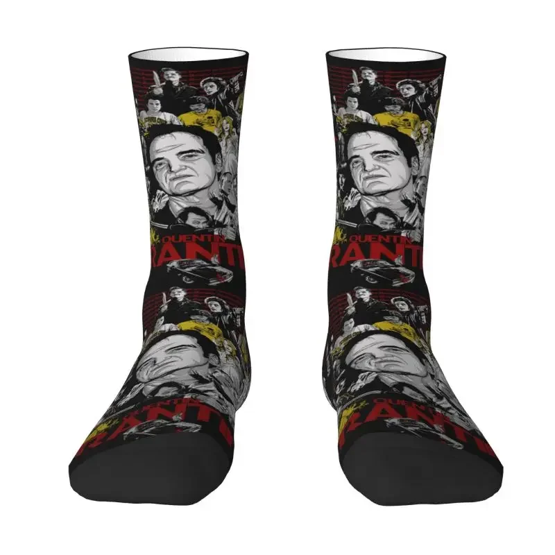 Y2K Quentin Tarantino Movie Collage Dress Mens Womens Warm Funny Novelty Kill Bill Pulp Fiction Crew Socks