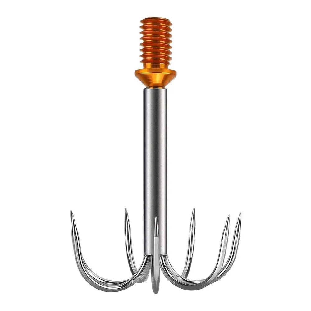Stainless Steel Sea Fishing Gaff for For squid Cuttlefish Boat Fishing Tool 304 Grade 95mm 55g 60g 5/7 Claws 1/2 Inch