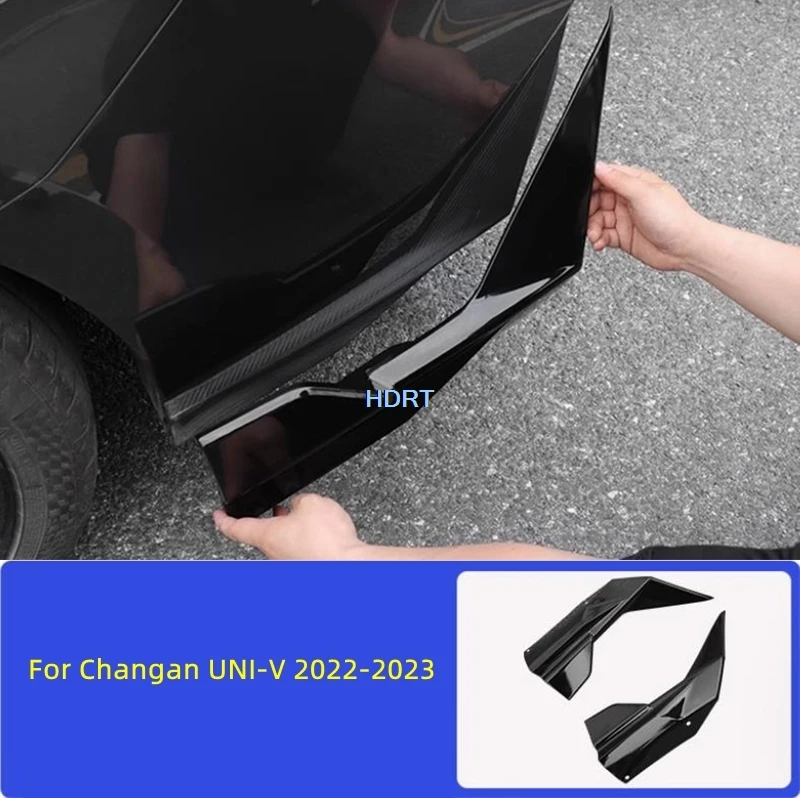 

Для Changan UNI-V 2022-2023 защитная декоративная аксессуары, Стайлинг автомобиля, задний бампер, боковой уголок для губ, защита от столкновений, царапин