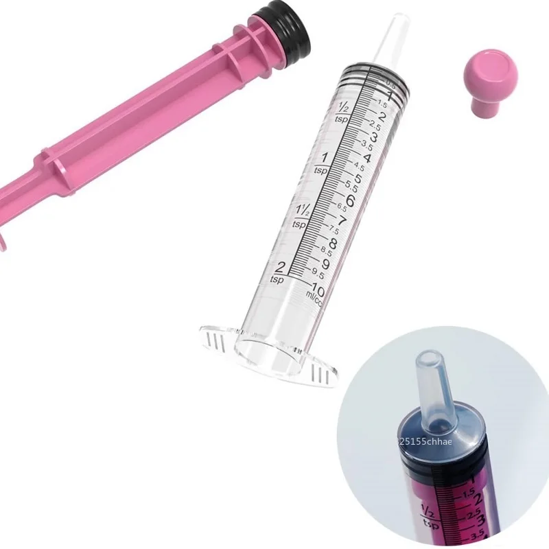 5/10ML Pet Disposable Feeders Small Animal Syringe Feeders Specification Plastic Syringe for Dog Cat, Liquid Dispensing 1pc