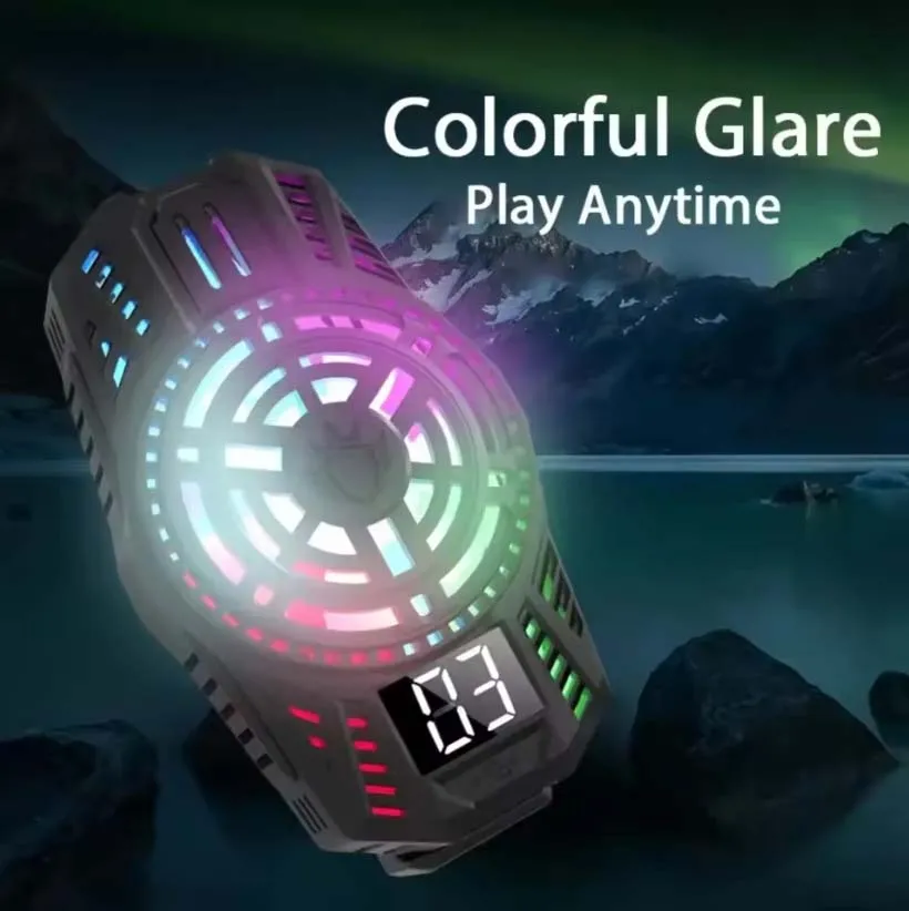 

Кулер для телефона с цифровым дисплеем — полупроводниковое охлаждение с RGB-подсветкой, быстрый зажимной радиатор для игр iPhone/Android