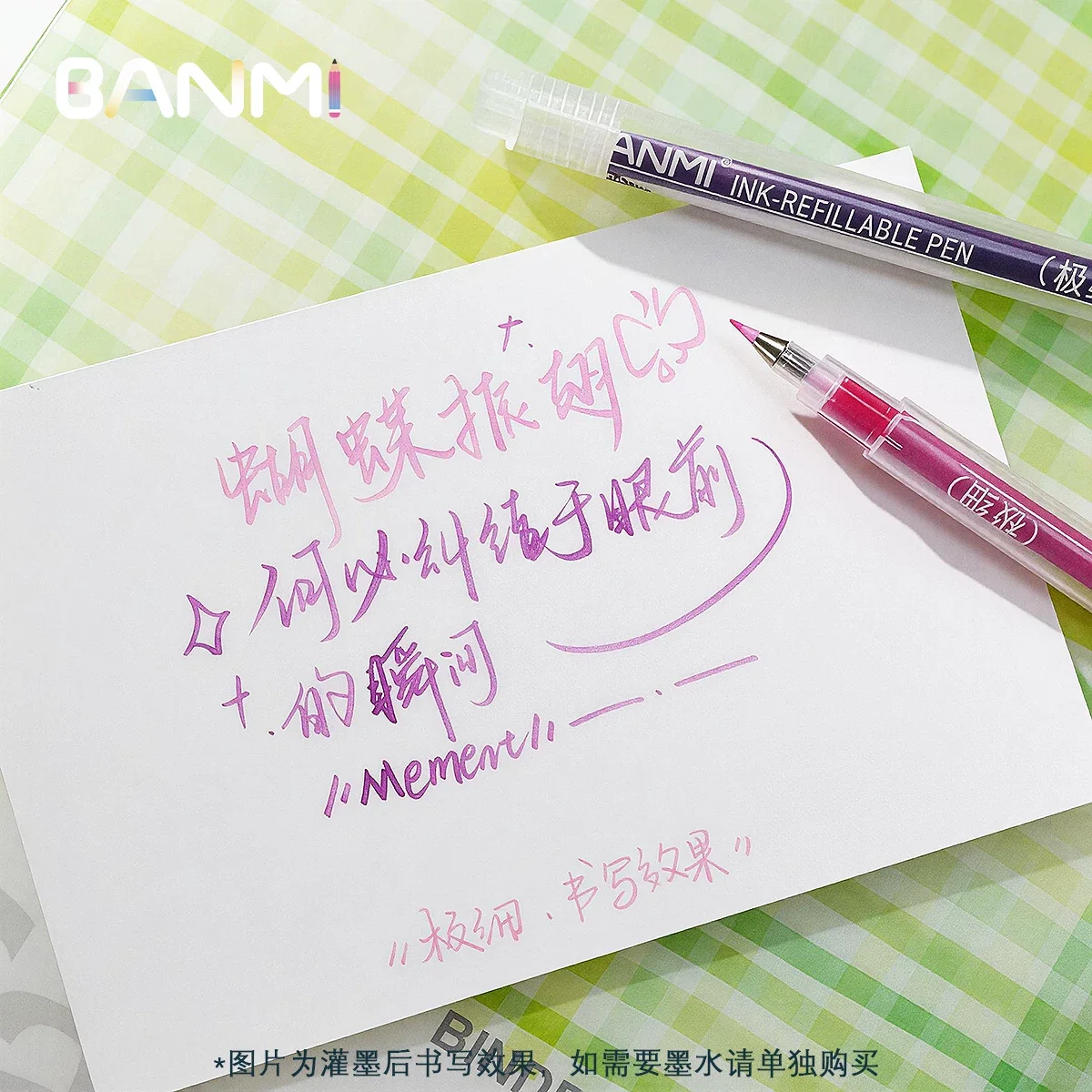 

Transparent 5 Size Refillable Gel Pen for Writing Flexible Calligraphy Soft Brush Pen School Office Supplies Korean Stationery