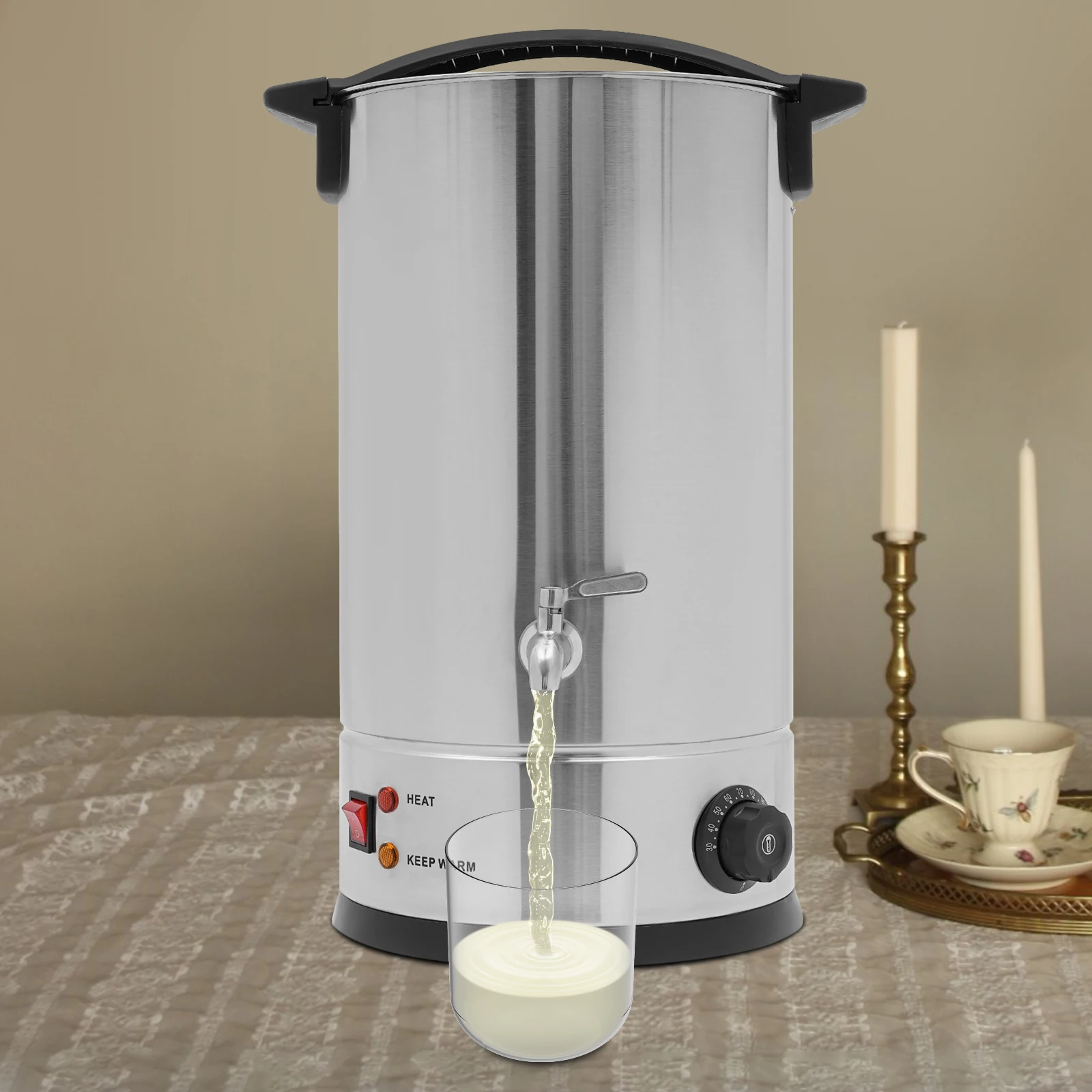 Chauffe-cire électrique professionnel en acier inoxydable, 1800W, base chauffante intégrale, double isolation, norme UE, pour salon de beauté, épilation et soins corporels