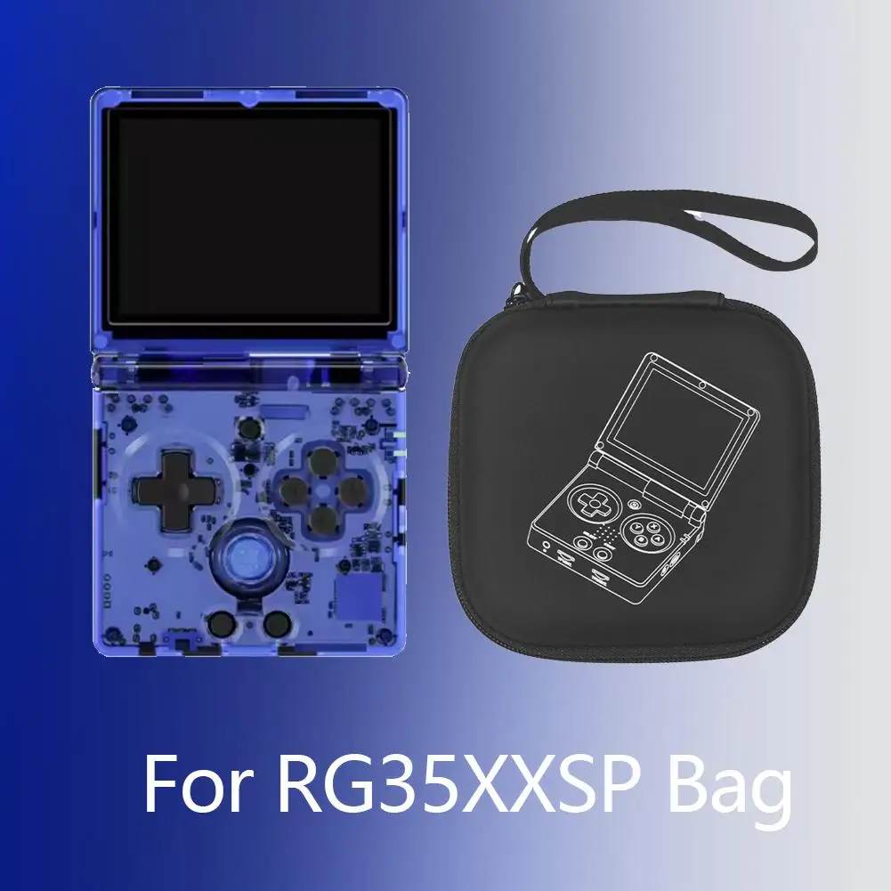 For RG35XXSP Flip Game Console Storage Bag EVA Thickened Shock And Case Carring Bag Anti-fall Shell Absorption Zipper Y3M3