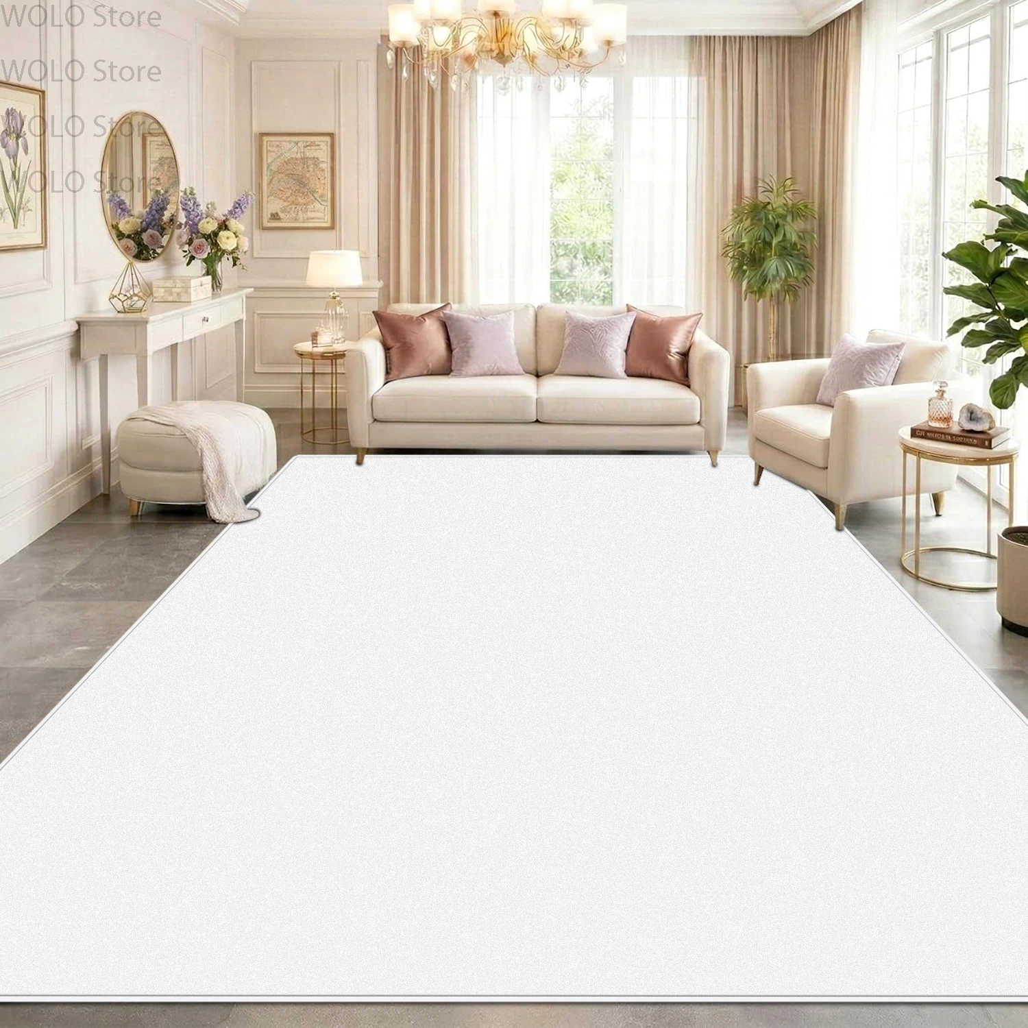 Modern Light Luxury Living Room Carpet Solid Minimalism Decoration Fluffy Washable Bedroom Rug Sofa Coffee Tables Area Floor Mat