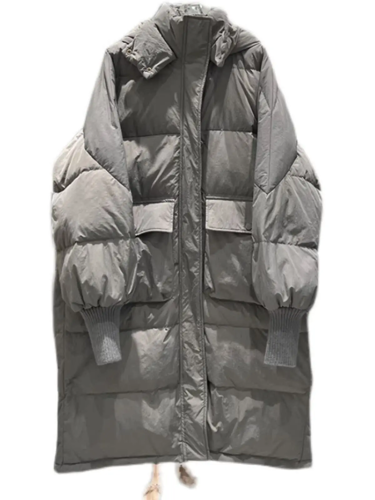 شتاء جديد المرأة أسفل سترة التنقل مقنعين المتضخم يندبروف محبوك أسفل سترة #1