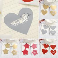 50 Pcs / Set DIY Golden Love Heart Shape Self-adhesive Scratch Card Sticker Scratch Coating Stickers Multifunctional Labels