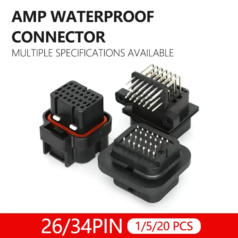 

26/34pin AMP Connector Waterproof Plug Harness 3-1437290-1 6437288-2 9-6437287-8 6473711-1 1473712-1 6437288-1