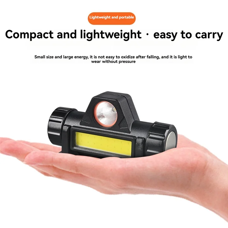 AED4-USB كشافات Led قابلة للشحن السوبر مشرق 18650 المدمج في بطارية المصباح المحمولة رئيس مصباح يدوي فانوس الصيد