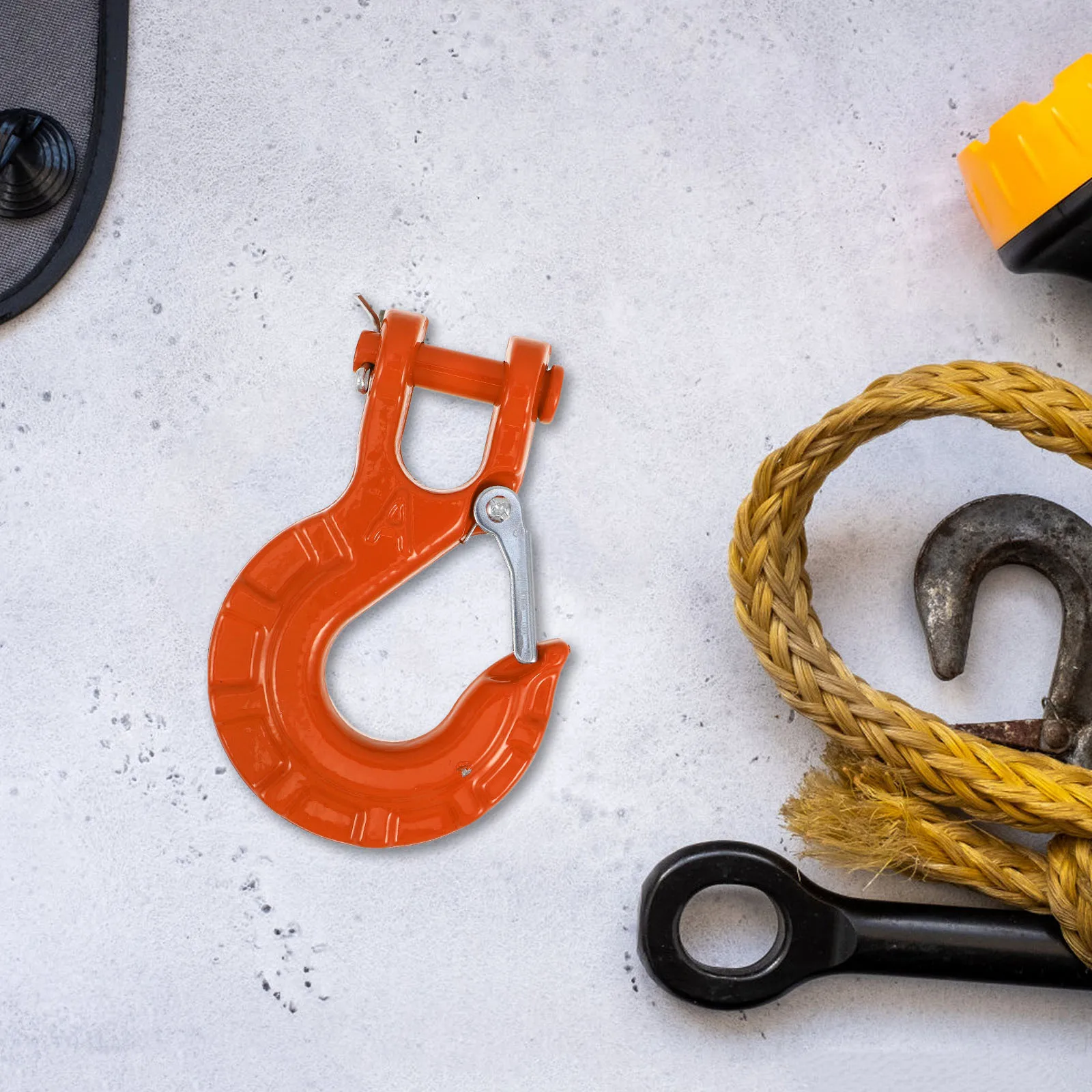 

Trailer Hitch Winch Hook Safety Chain Shackle Boat Lifting Atv Orange Hand Heavy Duty Tow Cable Steel Construction