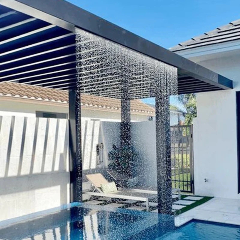 

Customized outdoor swimming pool water rain curtain water fall