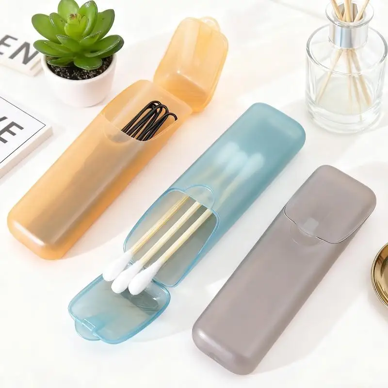 Mini Travel Organizer Boxes PP Plastic Pill Case Floss Cotton Swab Container Toothpick Dispenser Capsule Storage Box Dustproof