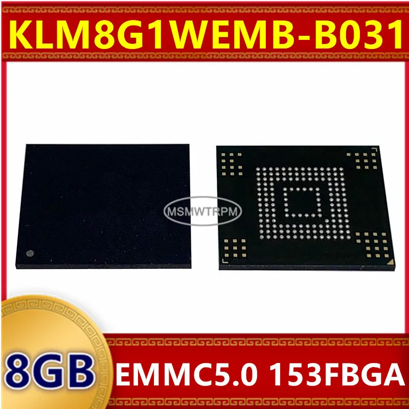 Geheugenchip IC KLM8G1WEPD-B031 KLM8G1WEMB-B031 KLM8G1GEND-B03I geïntegreerde schakelingen Nieuw origineel op voorraad1 8GB EMMC5.0 153FBGA