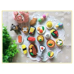 12 Pcs Snack Eraser Food Shaped Cartoon Stationery For Students Premium Easy Erase Novelty Gift School Supplies