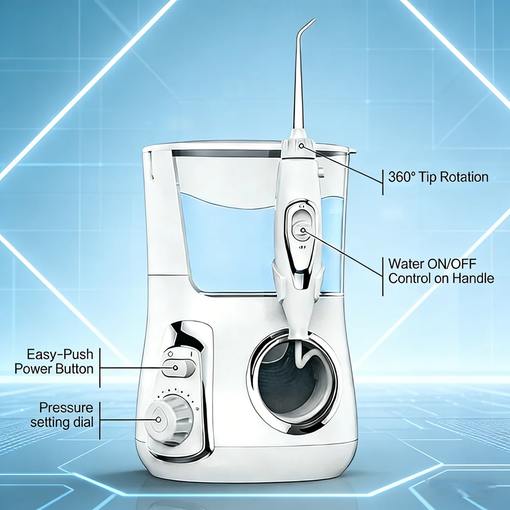 

Электрический ирригатор для полости рта с 10 режимами, 800 мл, настольный, для чистки зубов, домашний уход за полостью рта