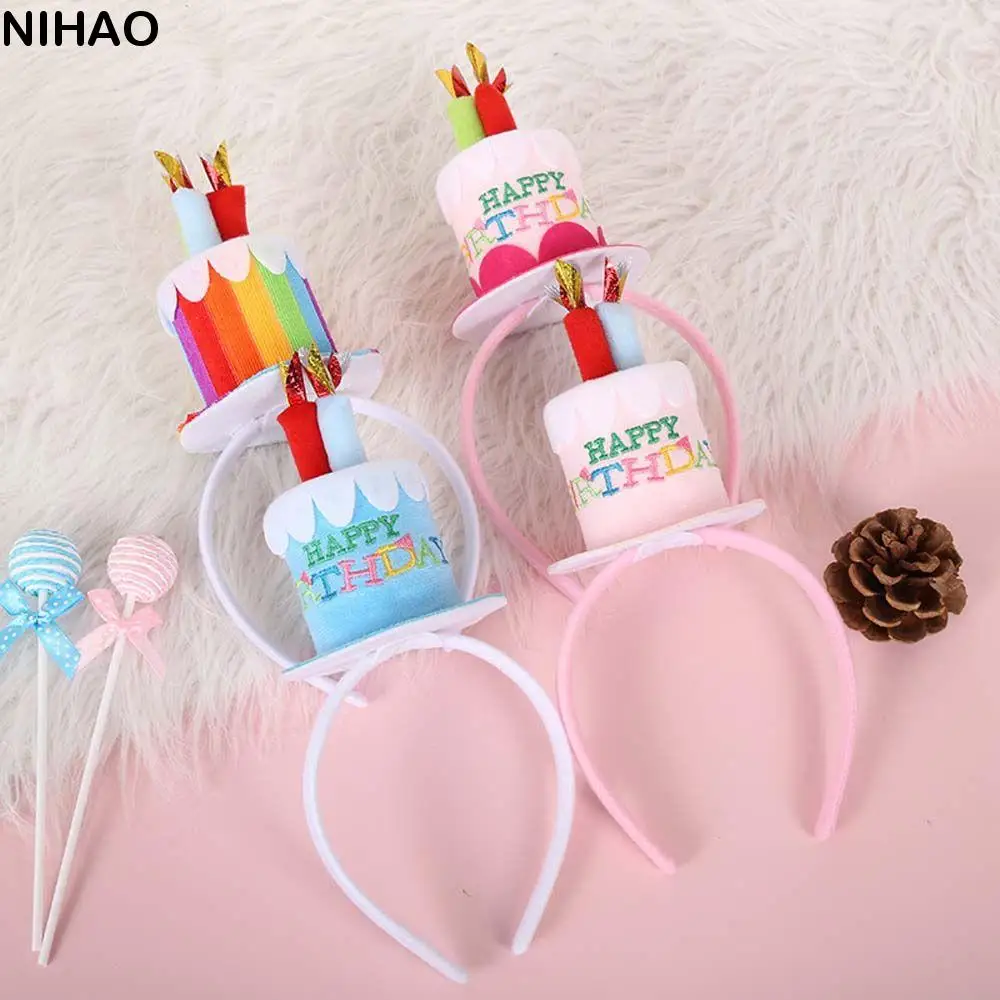 

Jewelry Pink Photo Props Birthday Cake Shaped Hair Hoop Birthday Cake Headband Happy Birthday Headband Birthday Decoration