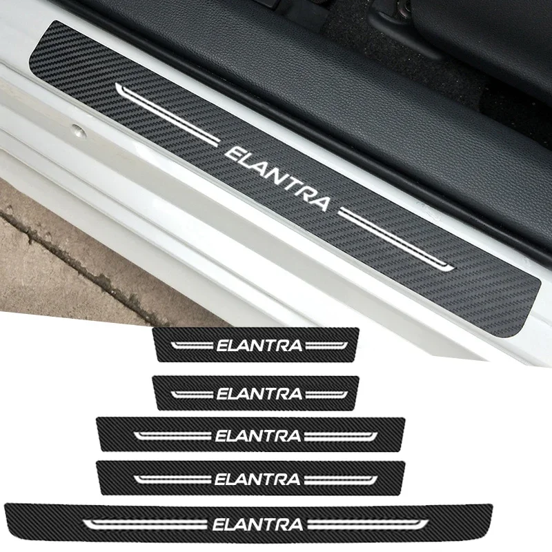 Car Door Sill Anti Scratch Tape Threshold Protective Strip Waterproof Decals For  ELANTRA Emblem Decoration Stickers
