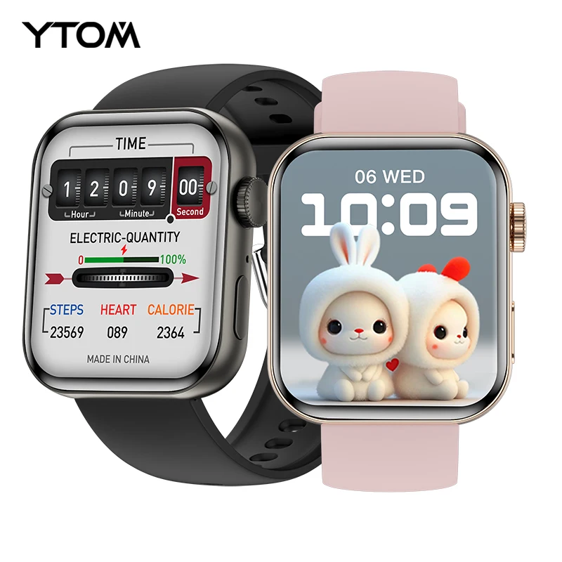 YTOM F3 SMART watch 1.83 inch RDFit APP smartwatch BT Call  heart rate sleep monitoring blood pressure watch for men women