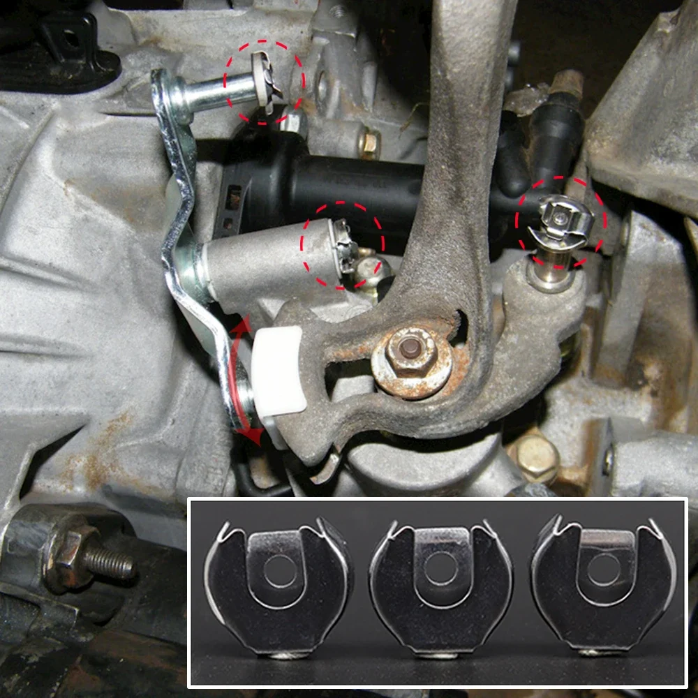 Gear Selector Wiring Lock Washer Shift Relay Lever Slide Shoe Bushing Bearing Bush Kit For Audi TT 8N 1999 - 2006 A3 8L A2 8Z view 6