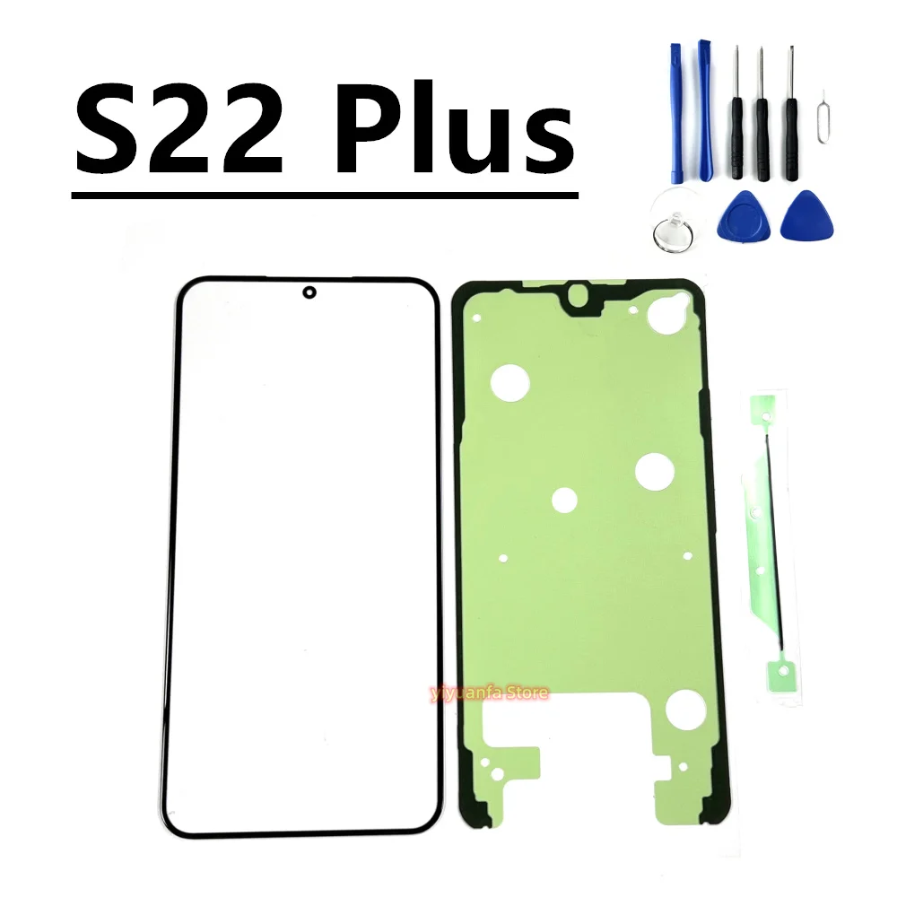 Front Screen Glass Repair Kits For Samsung Galaxy S21 S22 S23 Plus Ultra 5G S21fe LCD Touch Panel Outer Glass Lens Replacement