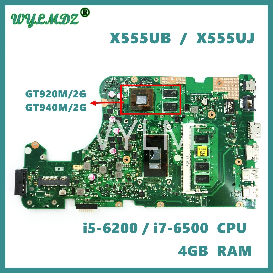 

X555UJ Mainboard For Asus A555UJ A555UA/UB F555UA F555UB/UJ K555UJ K555UB K555UA X555UF X555UA X555UB X555UJ DX992U Motherboard