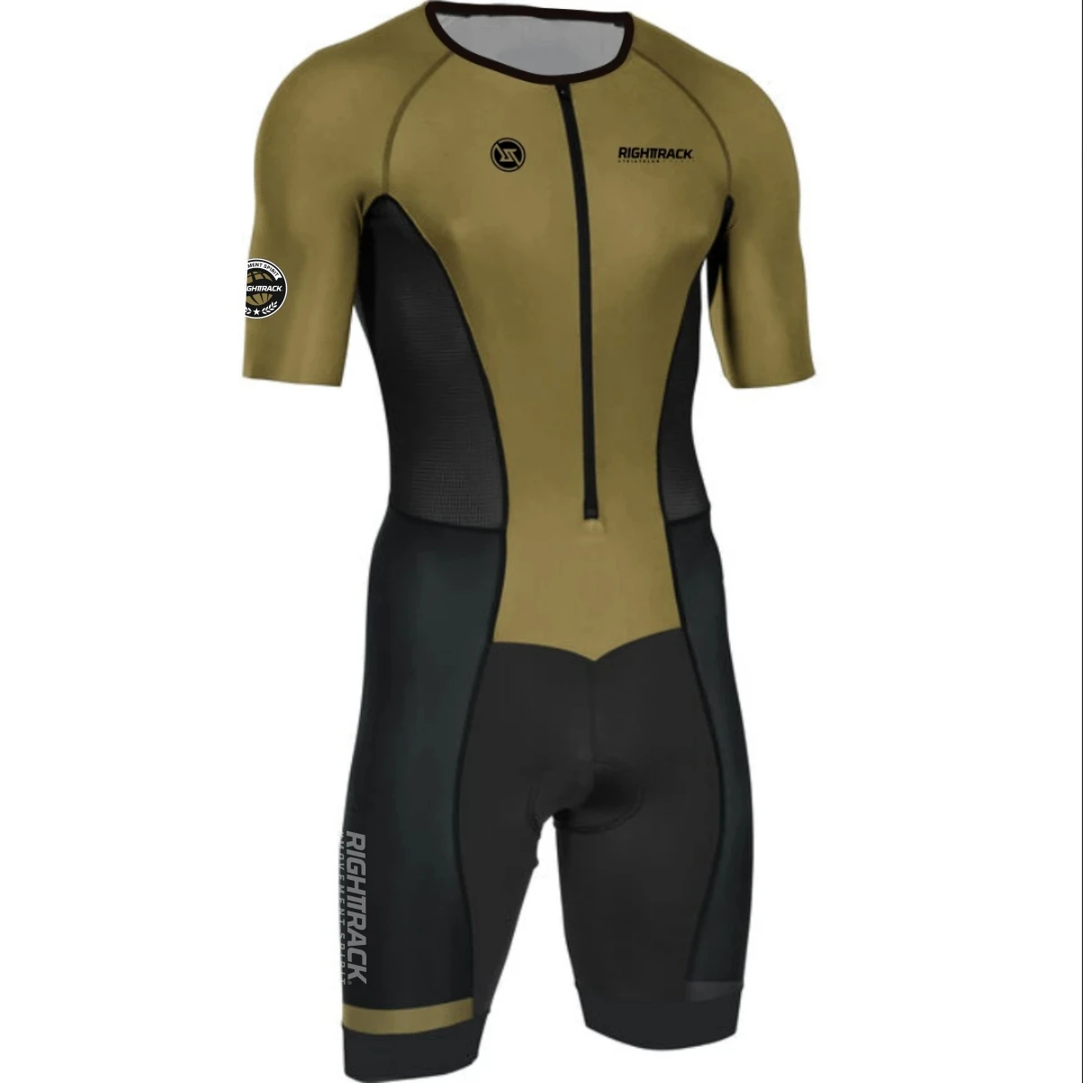 RIGHTTRACK Trisuit Men\'s Summer Triathlon Race Short Sleeve Skinsuit Clothing Swimming Cycling Running Competition Apparel