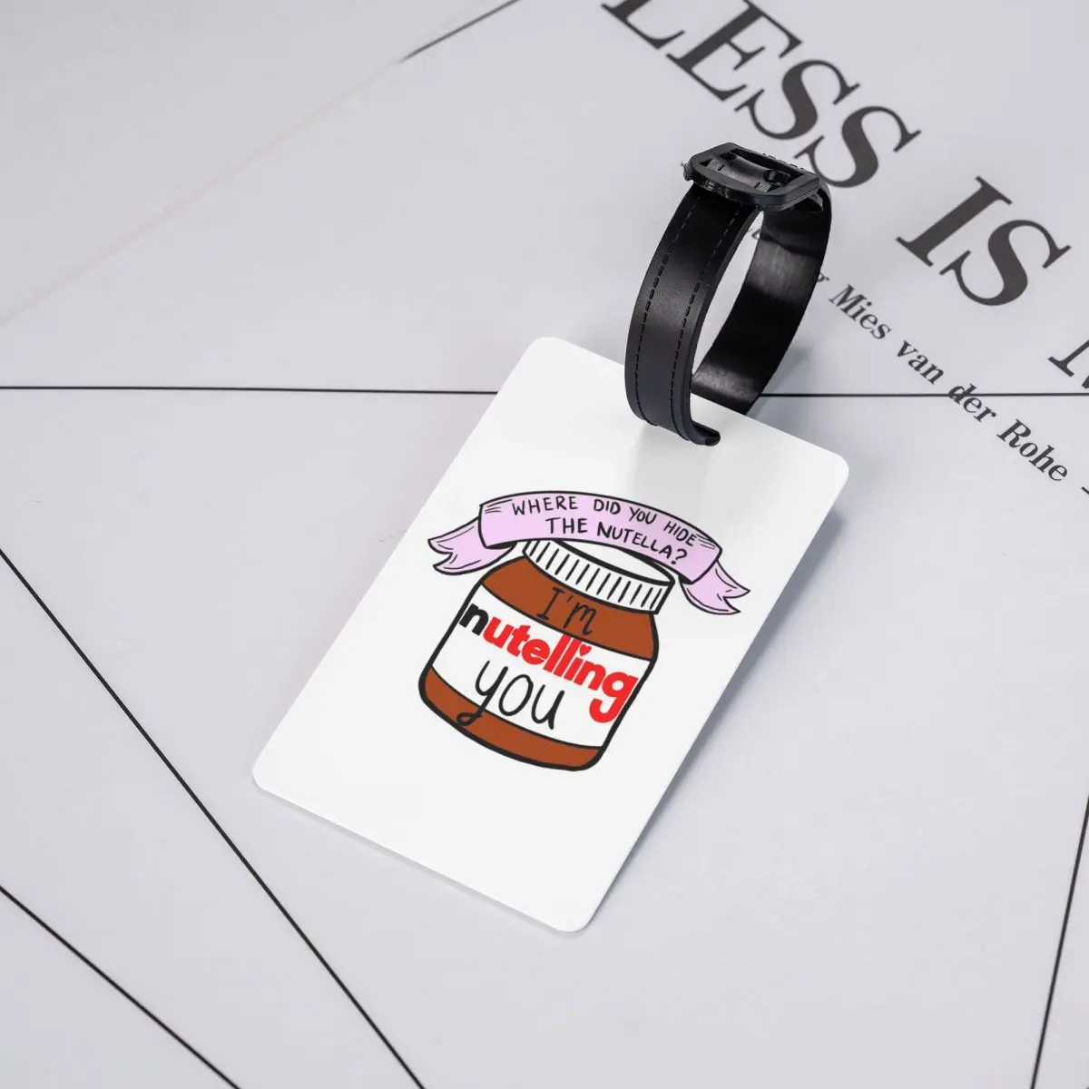

Nutella Luggage Tags Suitcase Accessories Travel Baggage Boarding Tag Label Holder ID Name Address