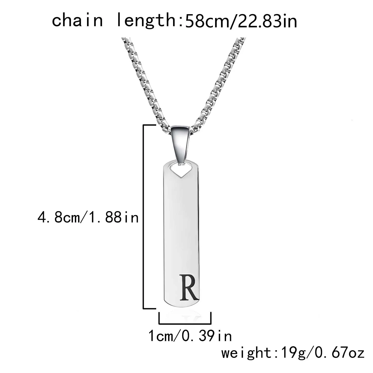 Modische Initialen-Halskette für Männer und Frauen, Exquisiter Wasserdichter Edelstahl-Anhänger mit A-Z-Buchstaben, Alphabet-Schmuck – Detail 7
