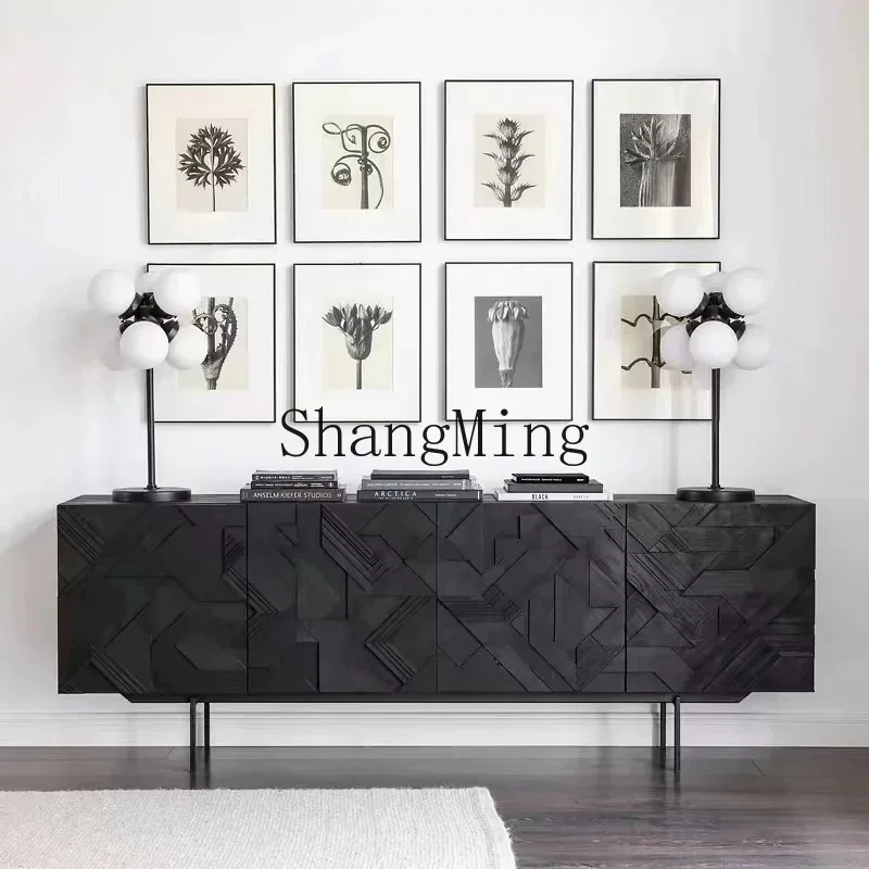 

CL minimalist three-dimensional carved locker storage home dining side decorative cabinet