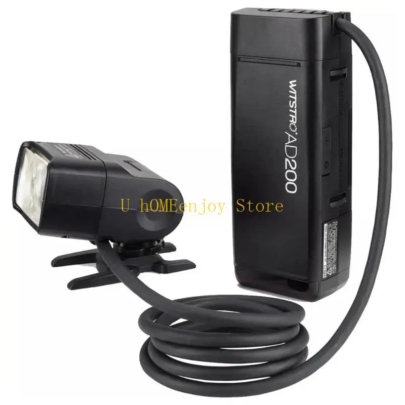 B0KF Split Design Flash Head EC200 AD200 Portable Off-Camera Light Lamp Holder Base