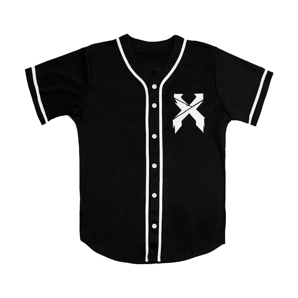 EXCISION Merch Headbanger Black Shirt Baseball Jersey Tops V-Neck Short Sleeve Tee Men Women Streetwear Fashion Clothes