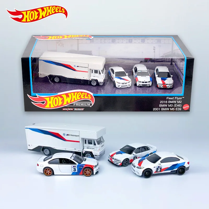 Hot Wheels Car Model 4pcs Transport Vehicle Gmh39 Collected Series Porsche Alloy Hot Sports Car Model Room Ornament Birthday Toy