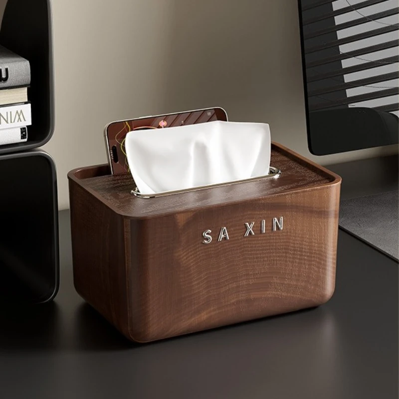 

Stylish Multifunctional Tissue Box ABS with Phone Holder Modern Home Organizer Perfect for Living Room Decor Enthusiasts